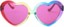 Happy Hour Heart Ons Sunglasses - rainbow fade - front