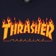 Thrasher Flame T-Shirt - navy - front detail