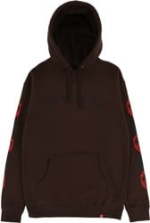 Spitfire Old E Combo Sleeve Hoodie - brown/black/red