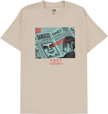 Obey Wake Up Call T-Shirt - cream - view large