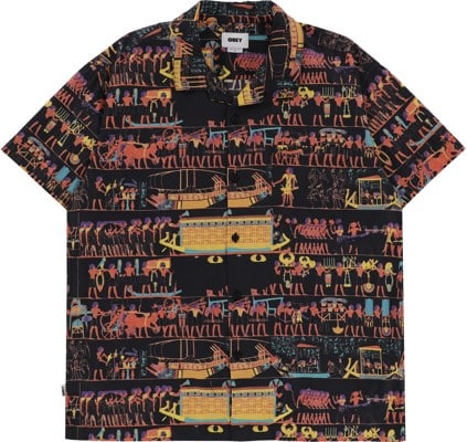 Obey Heiro S/S Shirt - black multi - view large