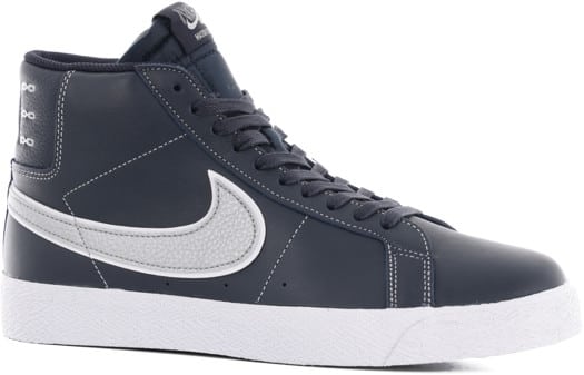 Nike SB Zoom Blazer Mid - Quickstrike Skate Shoes - (mason silva) blackened blue/wolf grey-blackened blue - view large