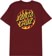 Santa Cruz Thrasher Flame Dot T-Shirt - burgundy - reverse