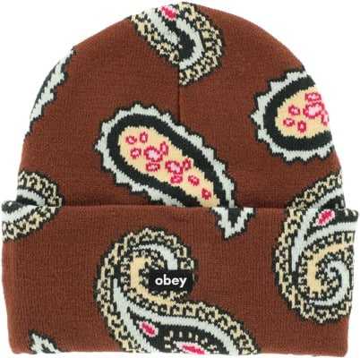 Obey Paisley Beanie - sepia multi - view large