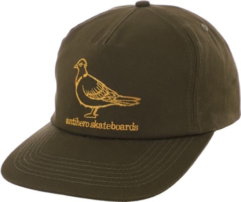 Anti-Hero Basic Pigeon Snapback Hat - olive/orange - view large