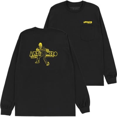 Anti-Hero Slingshot Pocket L/S T-Shirt - black/yellow - view large