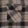 Brixton Bowery Flannel - black/charcoal/oatmeal - front detail