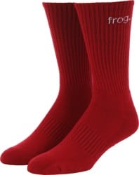 Frog Frog Sock - dark red