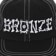 Bronze 56k Bones Snapback Hat - black - front detail