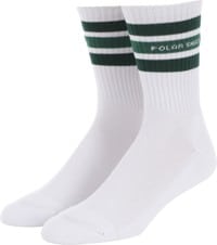 Polar Skate Co. Fat Stripe Sock - white/green