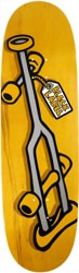 Black Label Crutch 9.5 Egg Shape Skateboard Deck - yellow