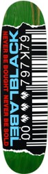 Black Label Ripped Barcode 9.0 Custom Egg Skateboard Deck - green