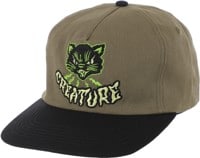 Creature The Creeper Strapback Hat - olive/black