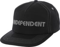 Independent Groundwork Snapback Hat - black