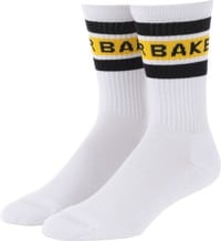 Baker Yellow Stripe Sock - white