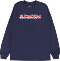 Krooked Skateboardin L/S T-Shirt - navy/red-white-blue