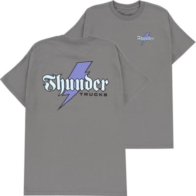 Thunder Bolt Script T-Shirt - charcoal/blue-black - view large