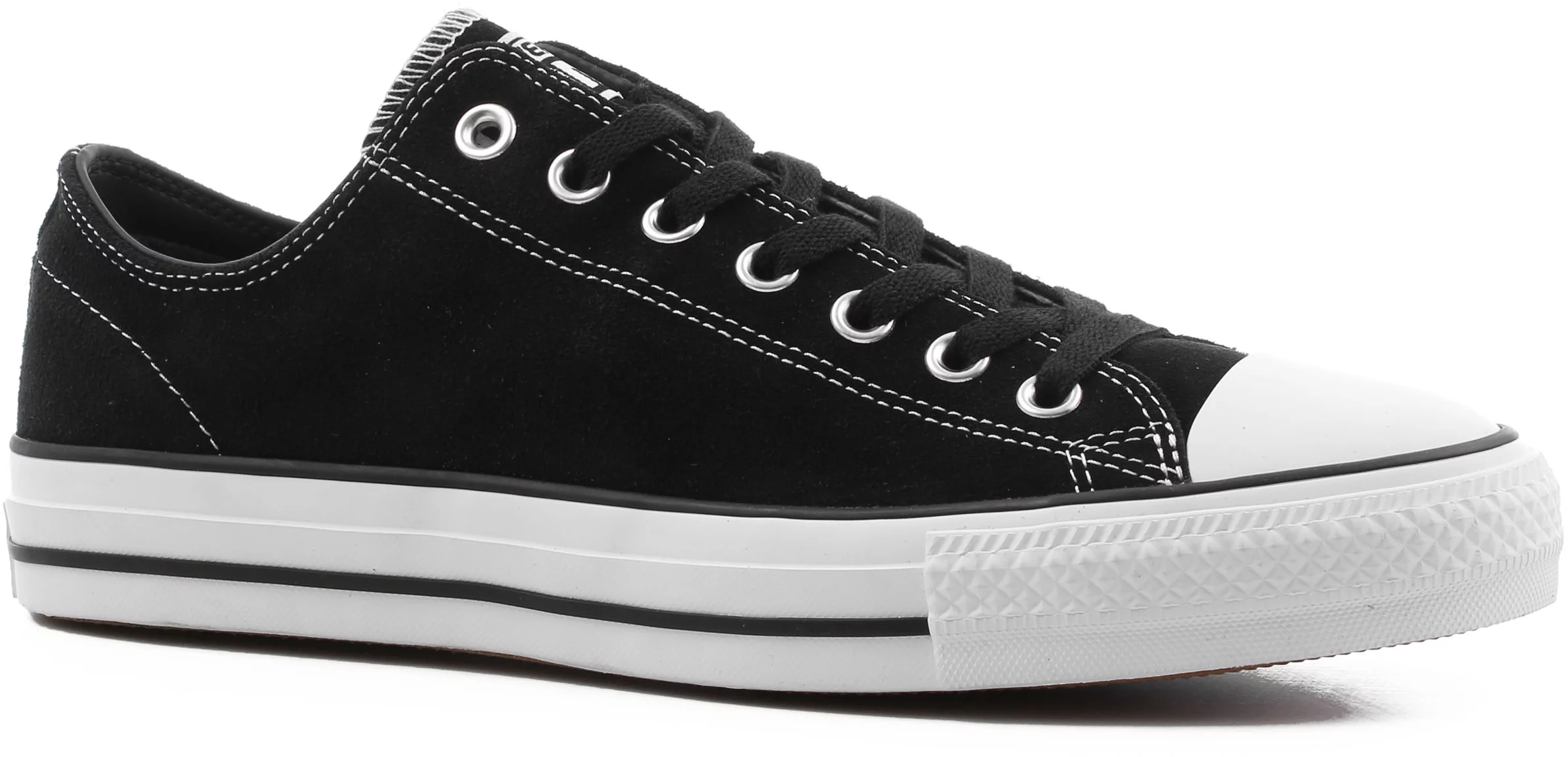 pozo los excitación Converse Chuck Taylor All Star Pro Skate Shoes - (suede) black/black/white  - Free Shipping | Tactics
