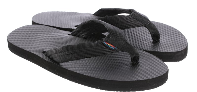 Rainbow Sandals Classic Rubber Single Layer Eco Sandals - all black ...