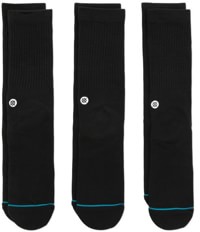 Stance Icon 3-Pack Sock - black