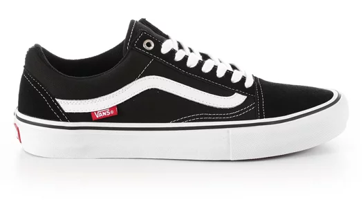 Vans Old Skool Pro Skate Shoes - black/white (PopCush) - Free Shipping |  Tactics