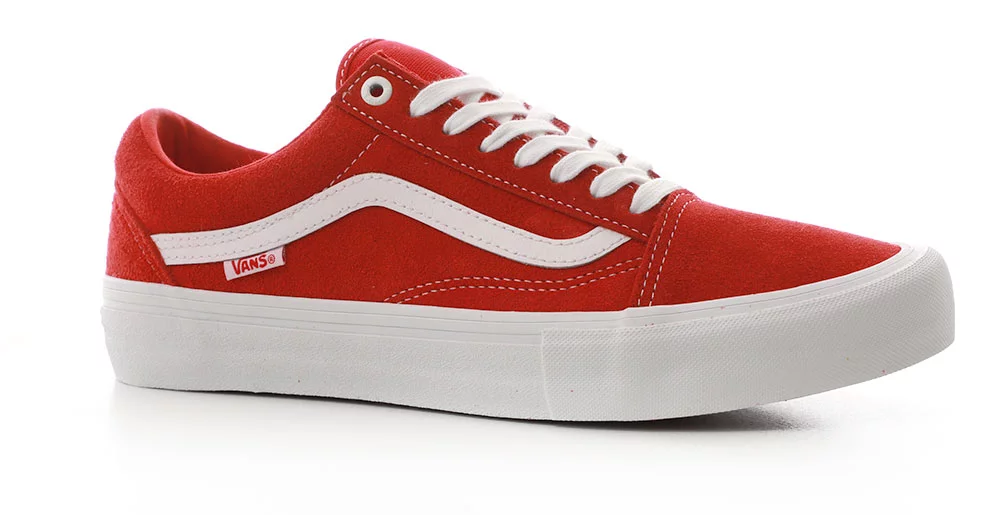 Portico sigte Tolkning Vans Old Skool Pro Skate Shoes - (suede) red/white | Tactics