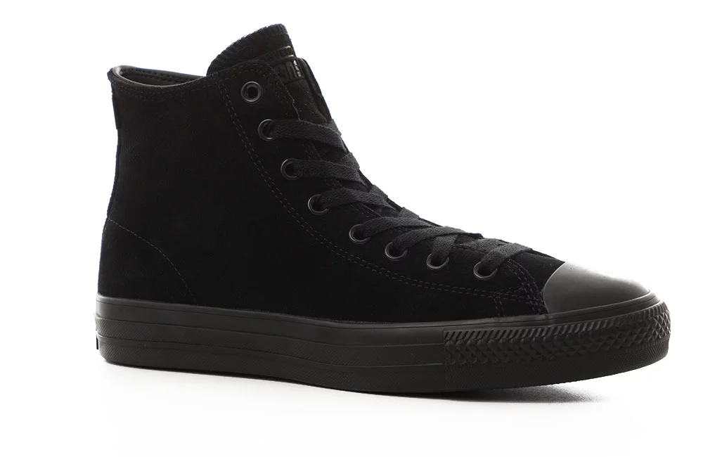 Bewijzen veelbelovend logo Converse Chuck Taylor All Star Pro High Skate Shoes - (suede) black/black/ black - Free Shipping | Tactics