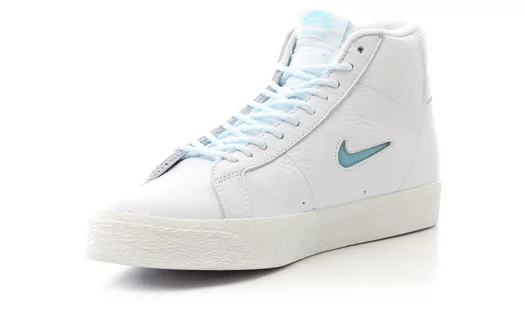 Nike Sb Zoom Blazer Mid Premium Skate Shoes White Glacier Ice White Summit White Free Shipping Tactics