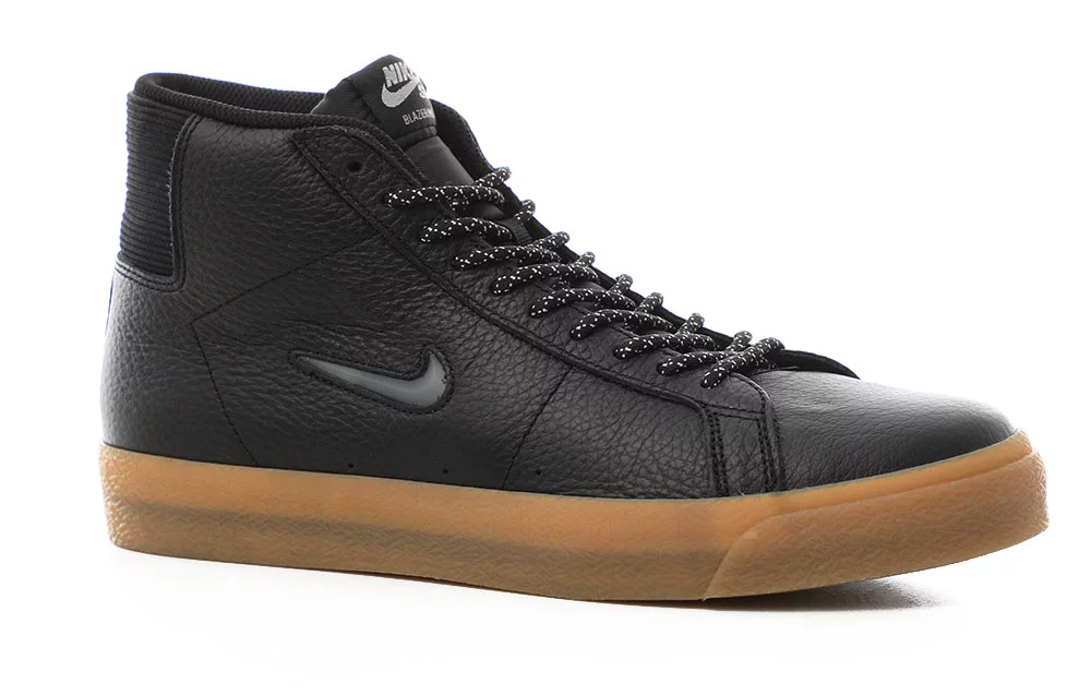Gehuurd Ik denk dat ik ziek ben selecteer Nike SB Zoom Blazer Mid Premium Skate Shoes - black/white-black-gum light  brown | Tactics