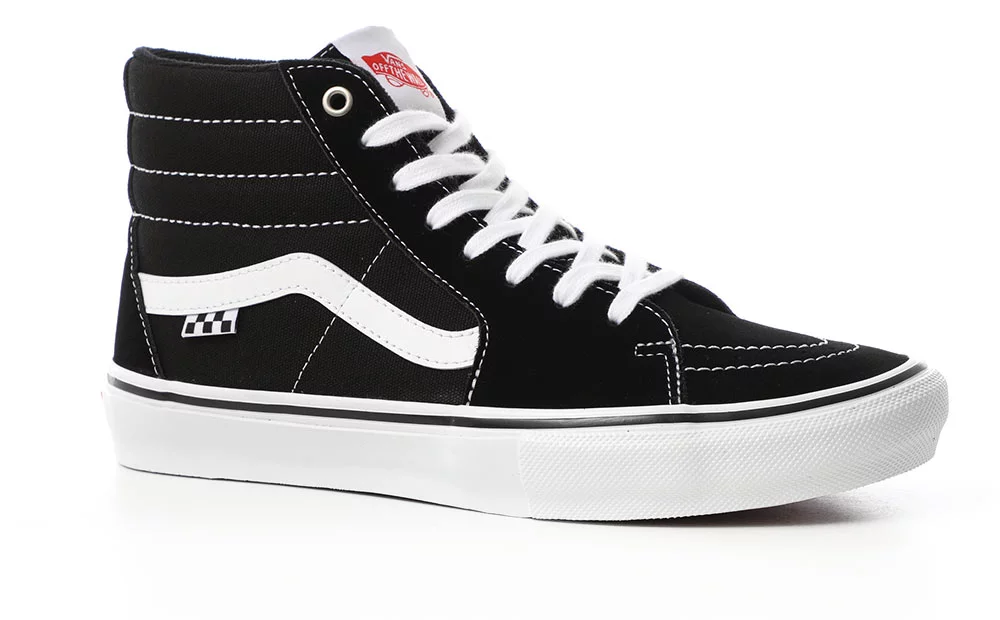 Vans Skate Sk8-Hi Shoes black/white - Free Shipping | Tactics