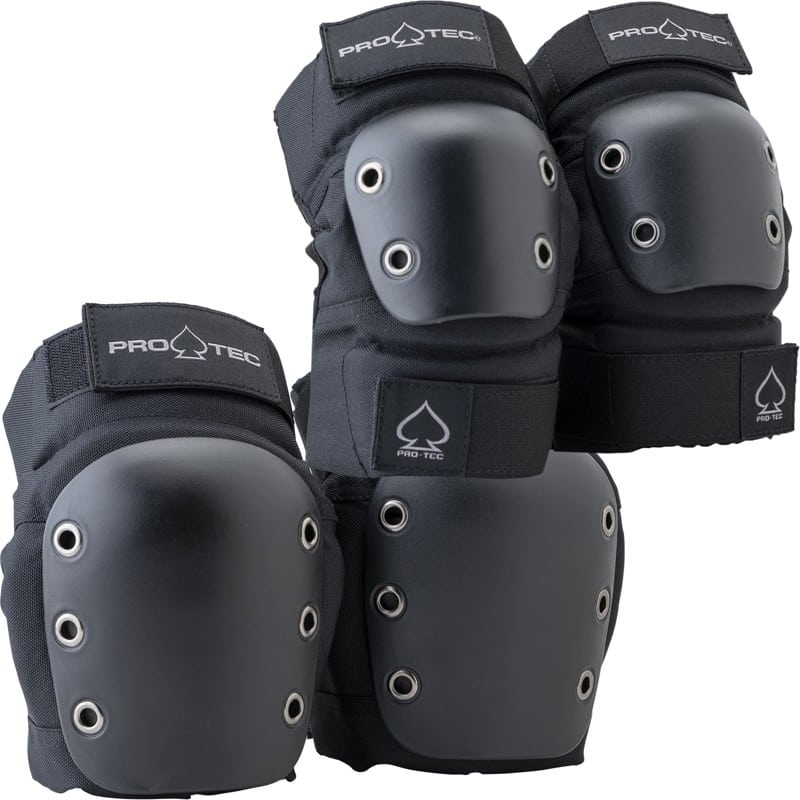 ProTec Street Knee & Elbow Open Back Skate Pad Set black Tactics