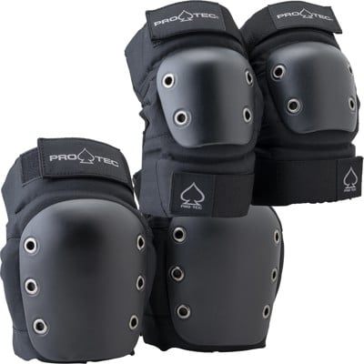 ProTec Street Knee & Elbow Open Back Skate Pad Set (Closeout) - black - view large