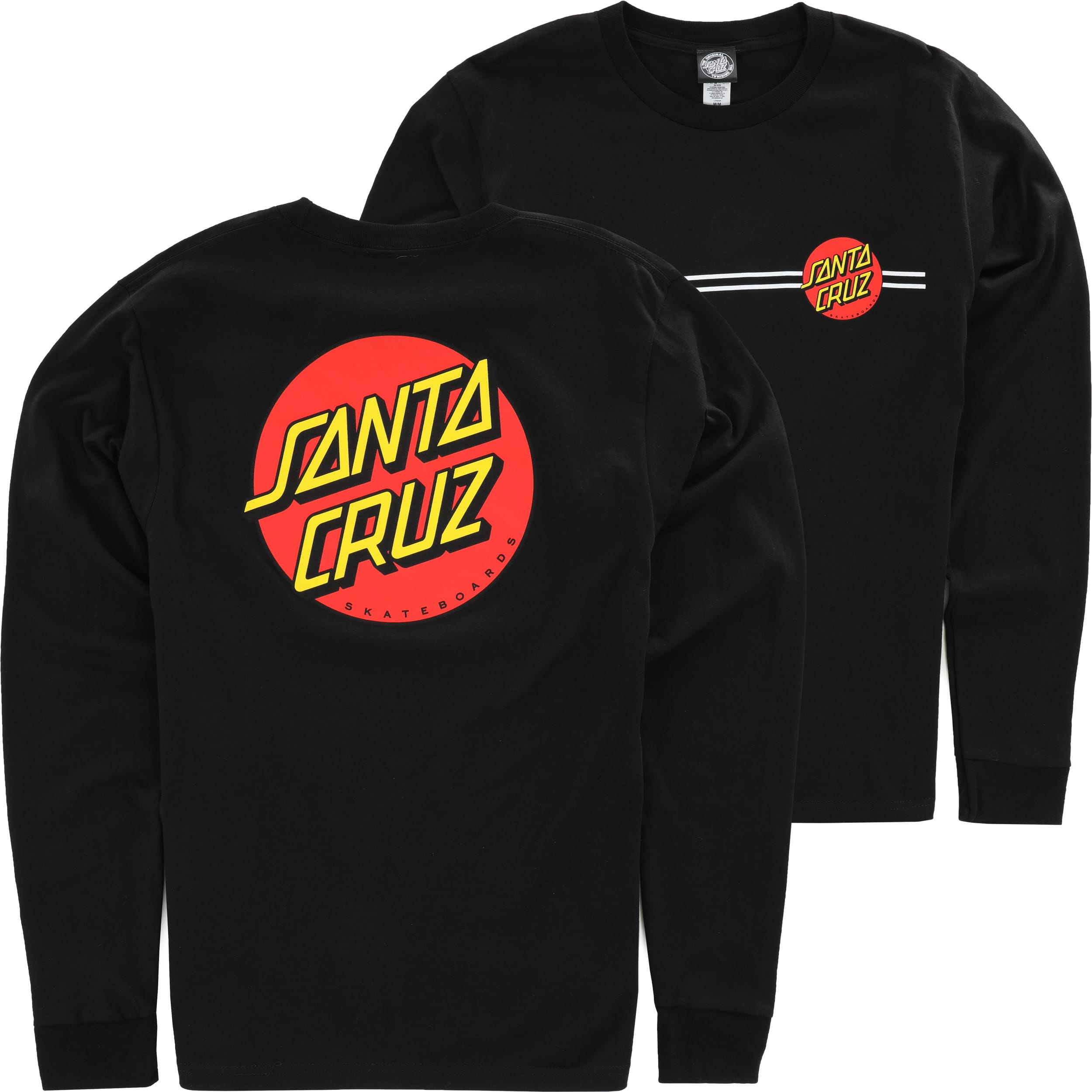 Santa Cruz Classic Dot L/S T-Shirt - black | Tactics