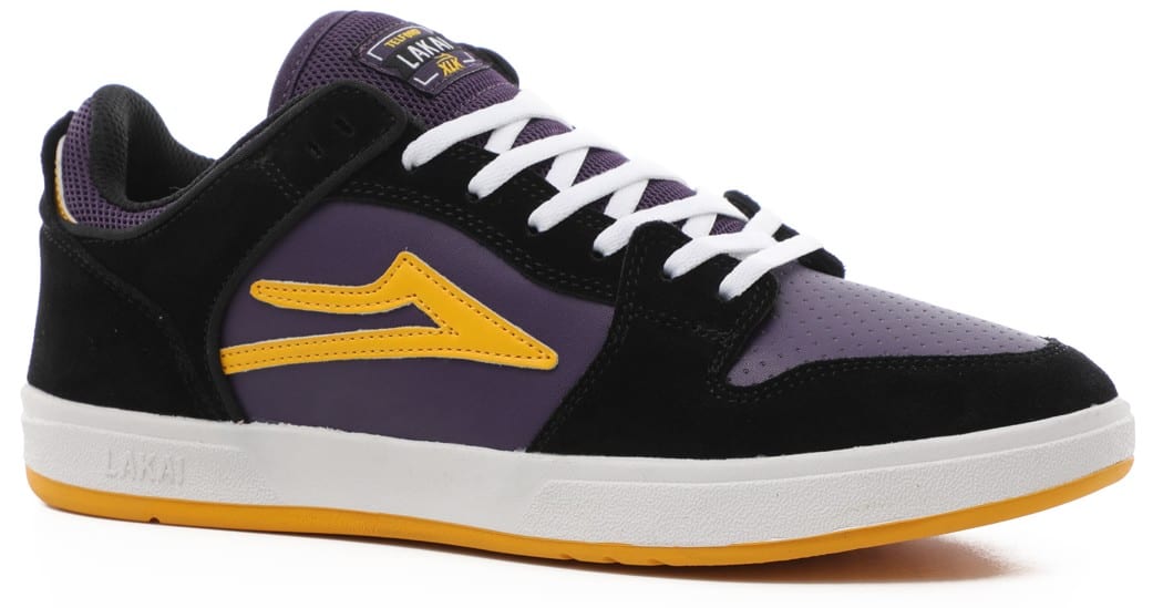 Lakai Telford Low Skate Shoes - black/grape suede | Tactics