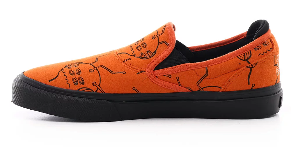 vans slip on orange