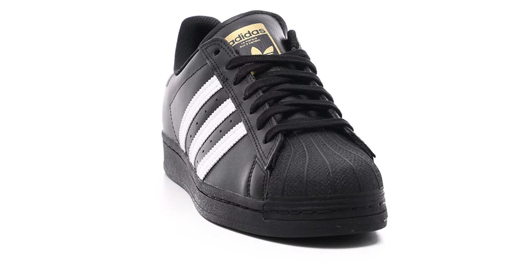 Adidas Superstar Black/White Women's Shoes, Size: 8, Leather