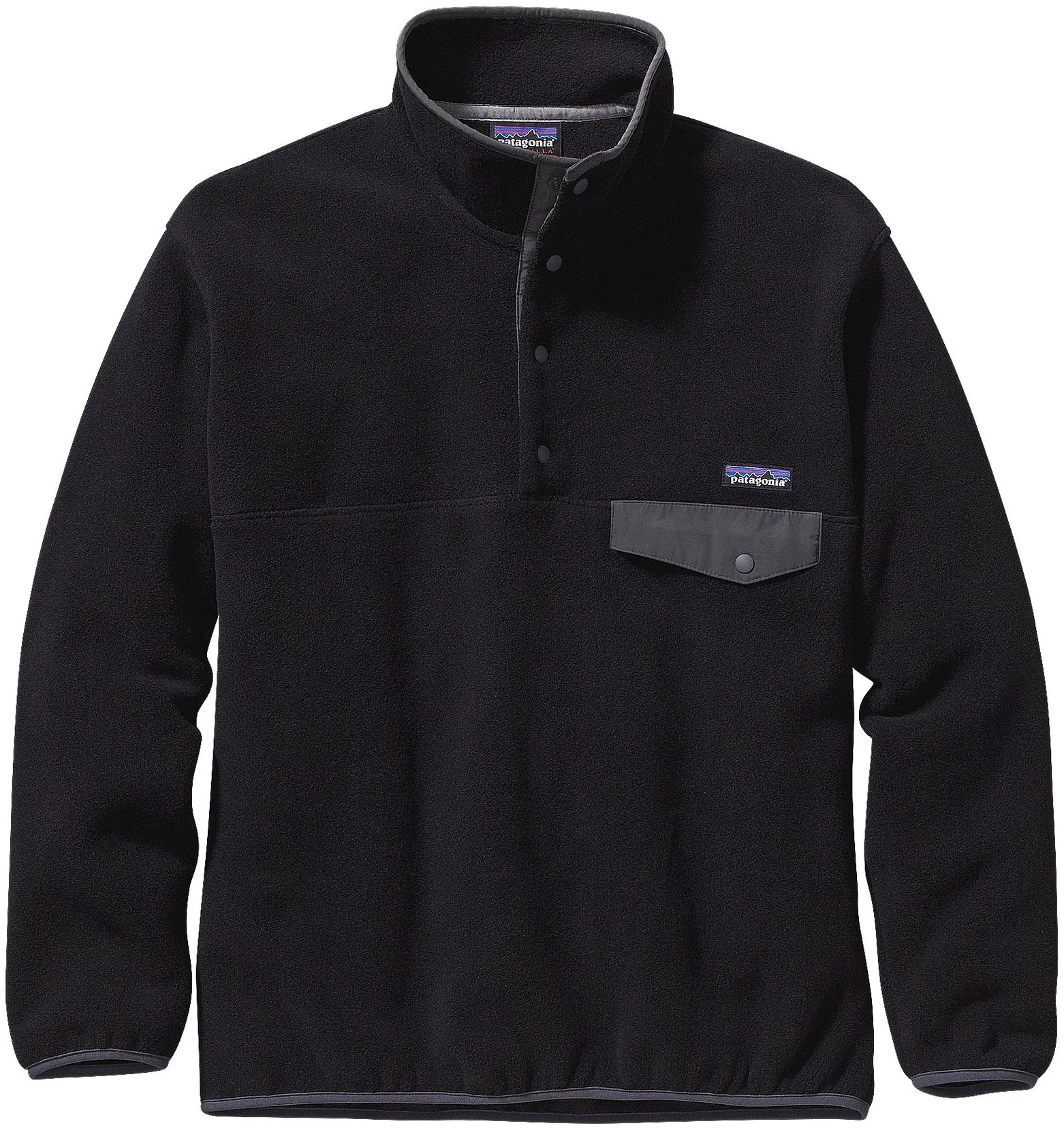 T Pullover Fleece - Patagonia Synchilla Snap - Black / Forge Grey   clothing box office-accessories eyewear caps 40-5 - AspennigeriaShops
