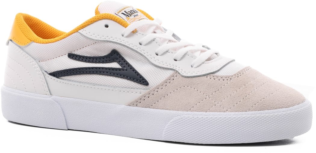 Lakai Cambridge Skate Shoes - (manch) white/navy suede | Tactics