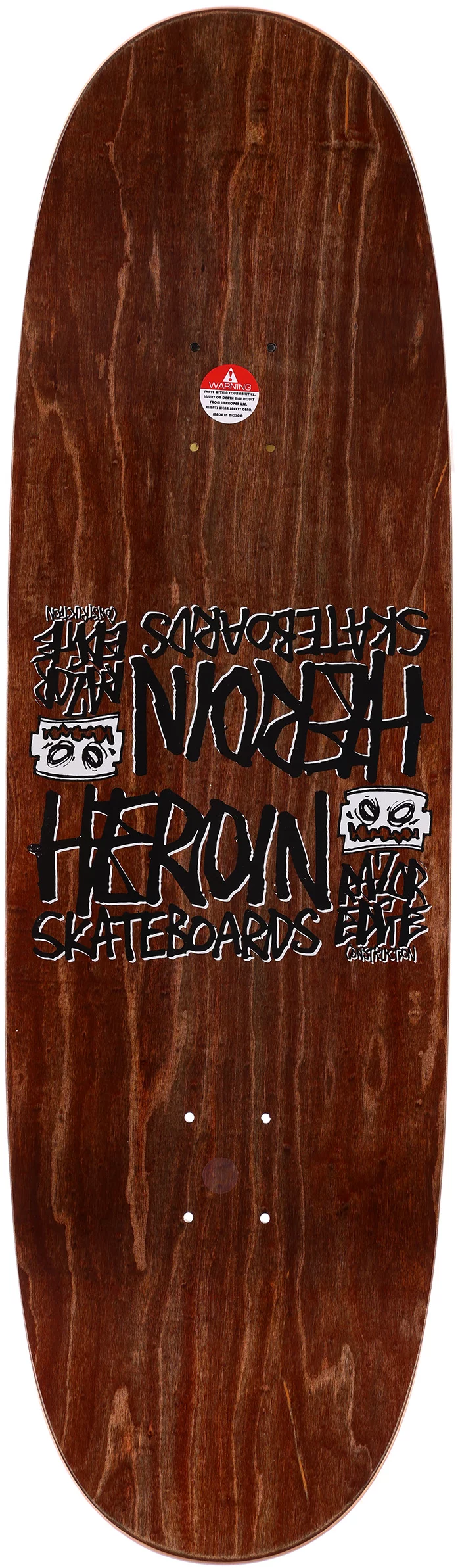 Heroin Razoregg Symmetrical 9.5 Wheel Wells Skateboard Deck | Tactics