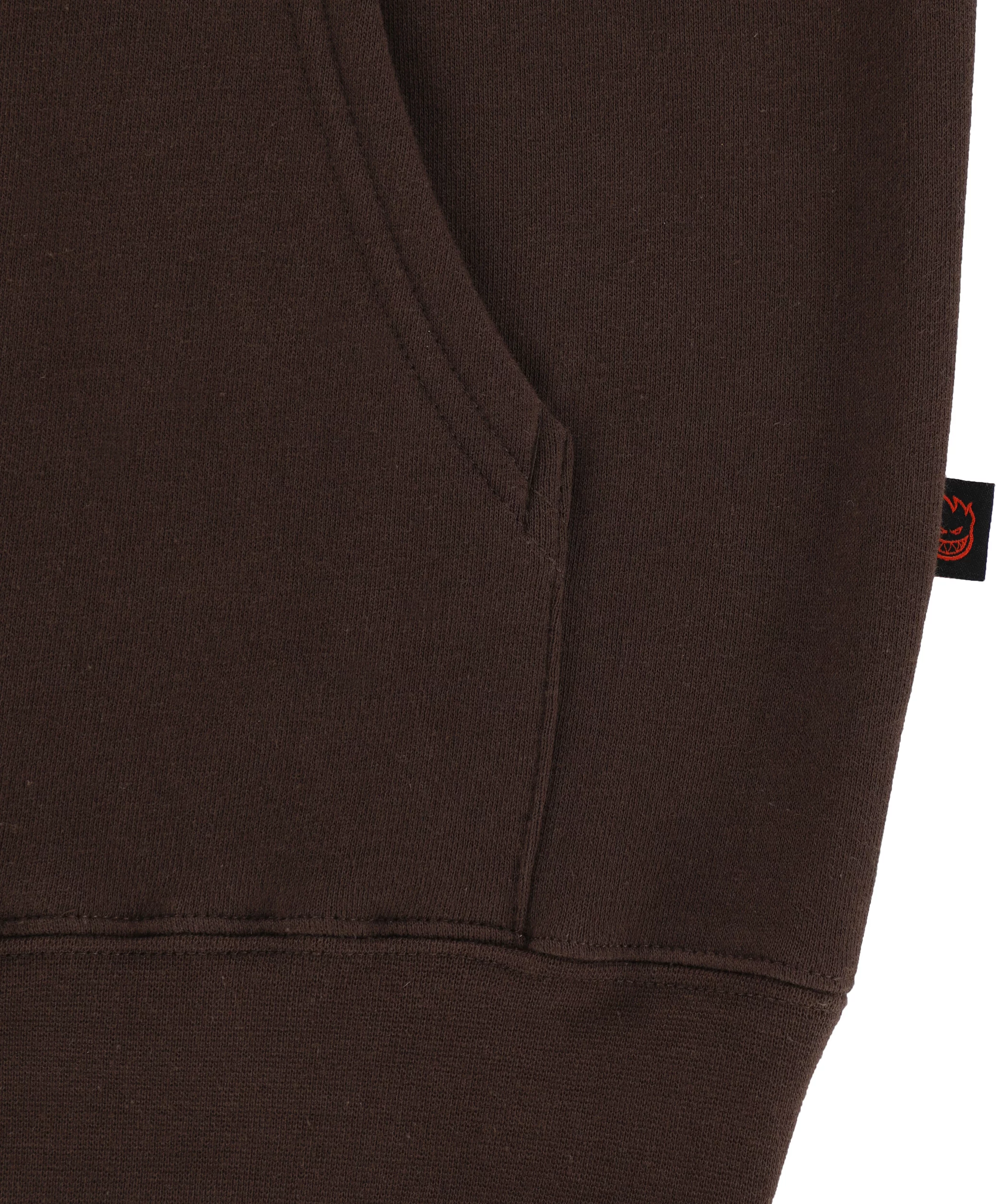 Spitfire. Old E Hoodie. Brown / Red / Black.