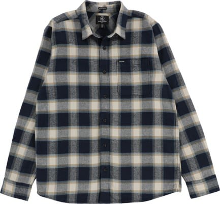 Volcom Caden Plaid Flannel Shirt - navy | Tactics