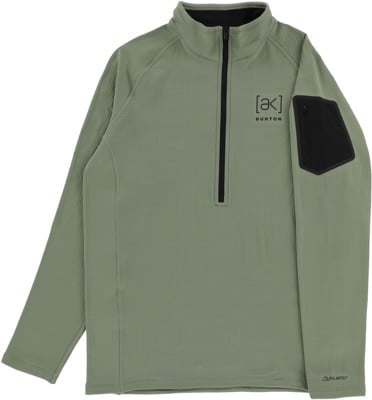 Burton AK Helium Power Grid Half Zip Fleece hedge green Tactics