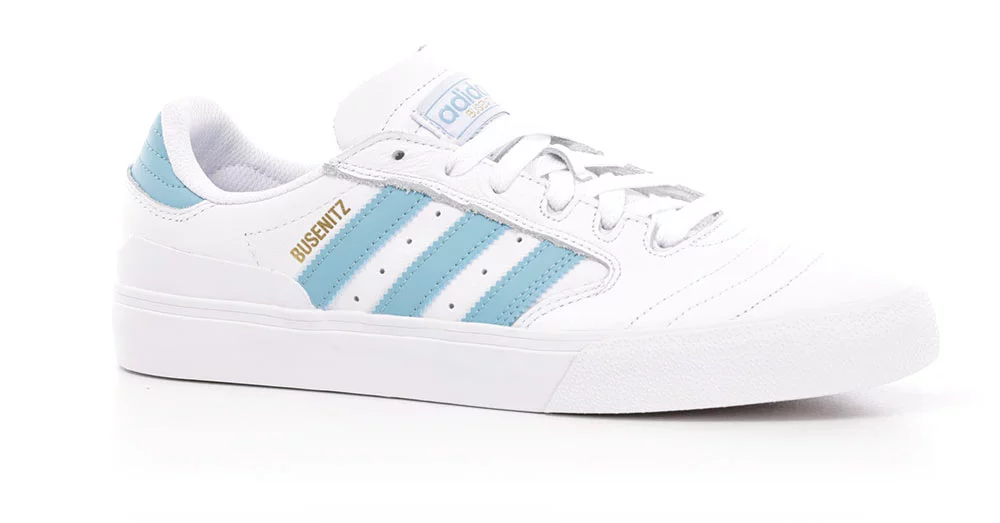 Adidas Vulc II Skate Shoes - footwear white/preloved blue/gold | Tactics