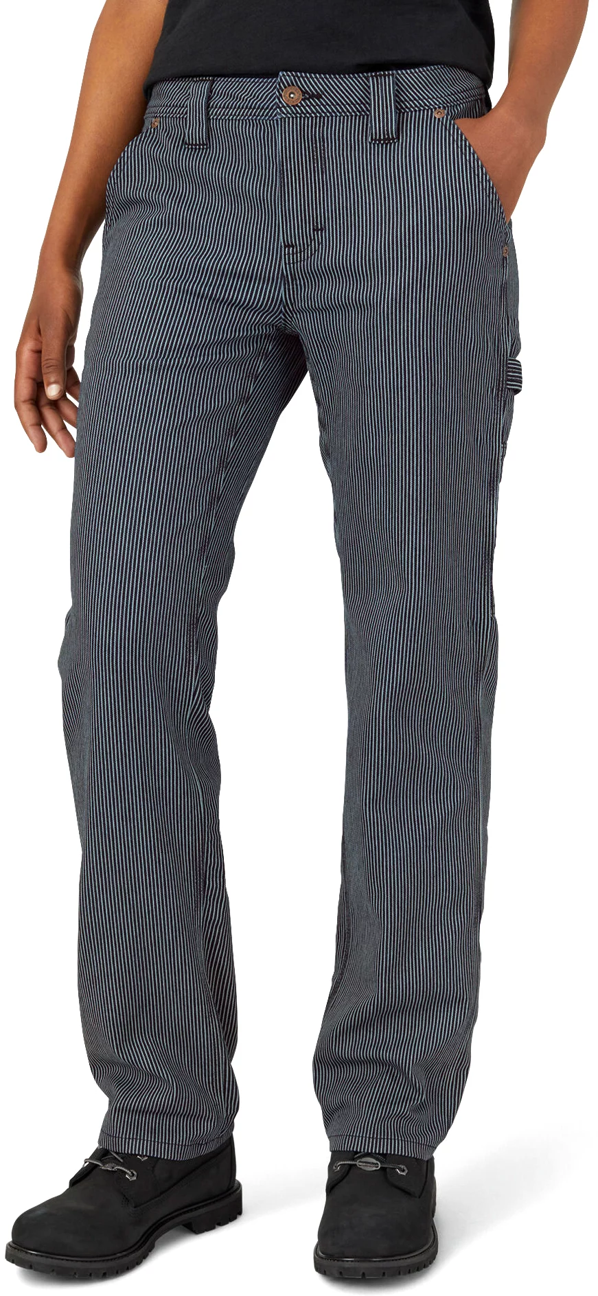 Dickies Women's Carpenter Hickory Stripe Pants - rinsed hickory