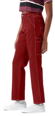 Womens red best sale dickies pants