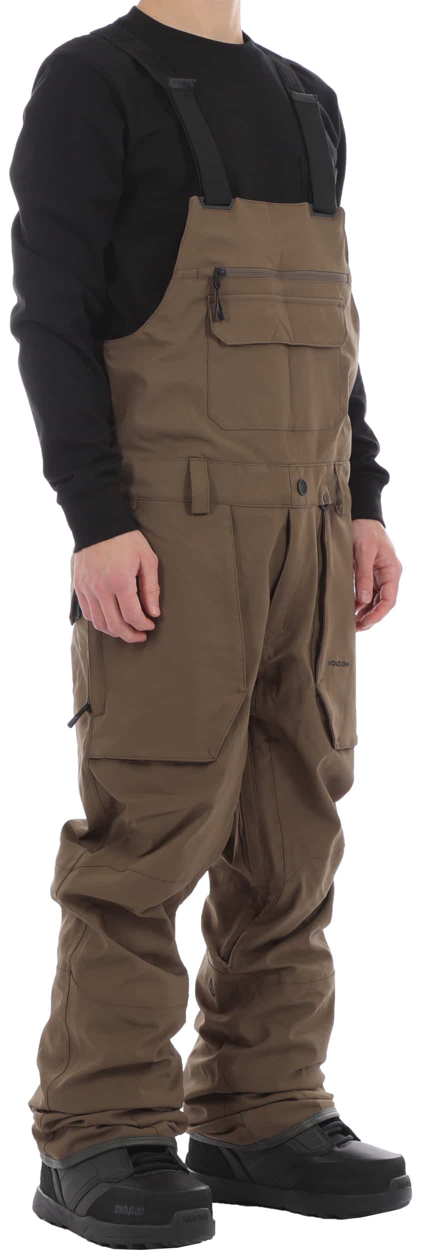 Volcom Roan Bib Overall Pants - dark teak | Tactics