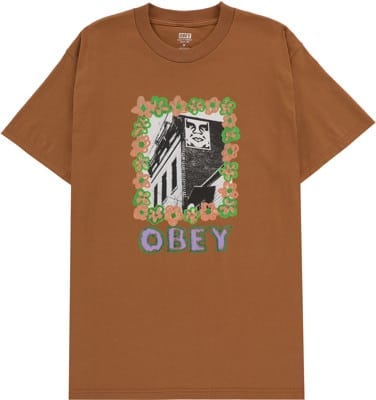 Obey Flower Frame T-Shirt - brown sugar - view large