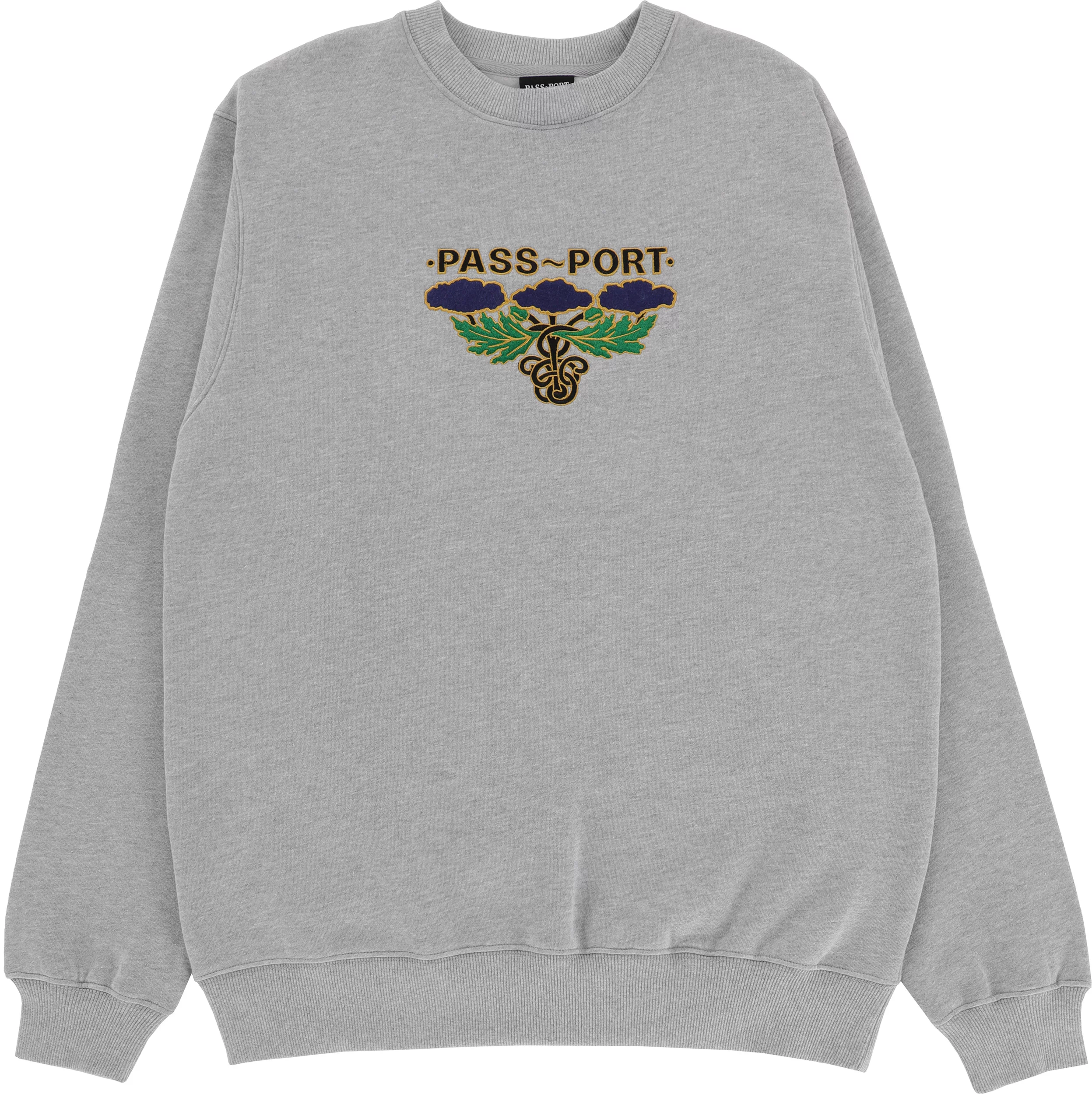 Emblem Applique Crew Sweatshirt