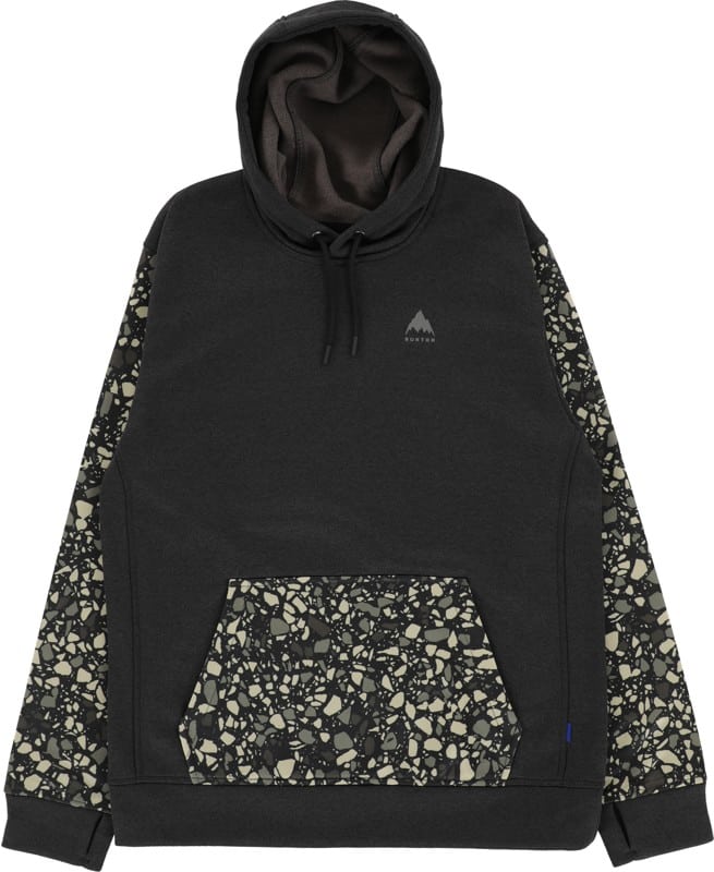 Burton Oak Hoodie True Black Heathersediment Tactics 6878