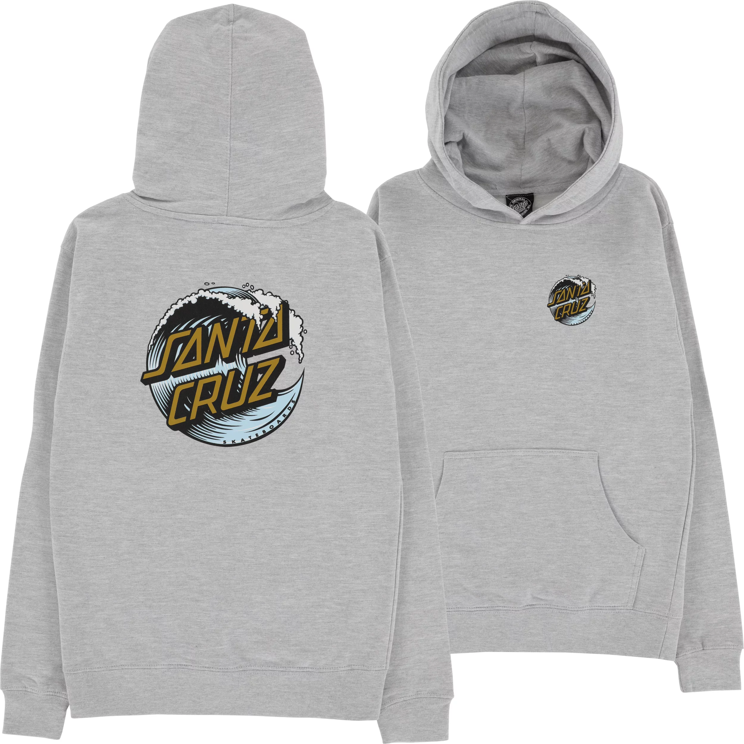 Santa Cruz Kids Wave Dot Hoodie grey heather gold Tactics